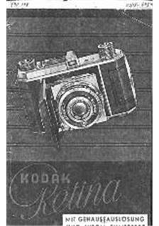 Kodak Retina 1 manual. Camera Instructions.